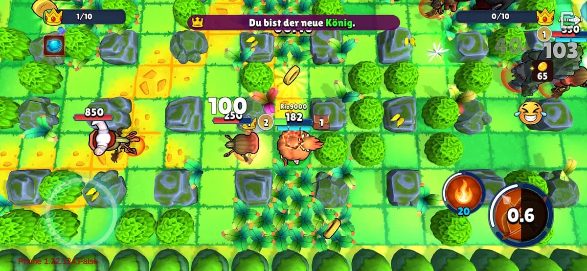 Gameplay de partida en Spelltroum