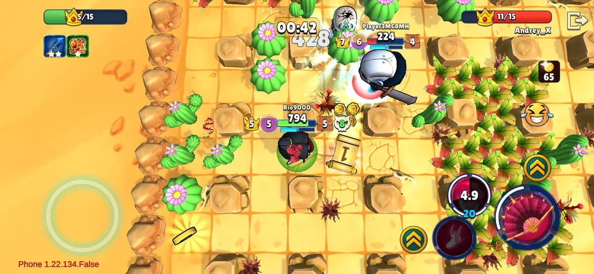 Gameplay d'un match Spelltroum